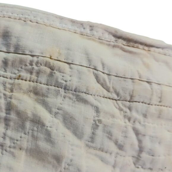 Christmas Stocking Set Vintage Quilt and Lace Two Red Cream Cottage Farmhouse - Picture 16 of 16